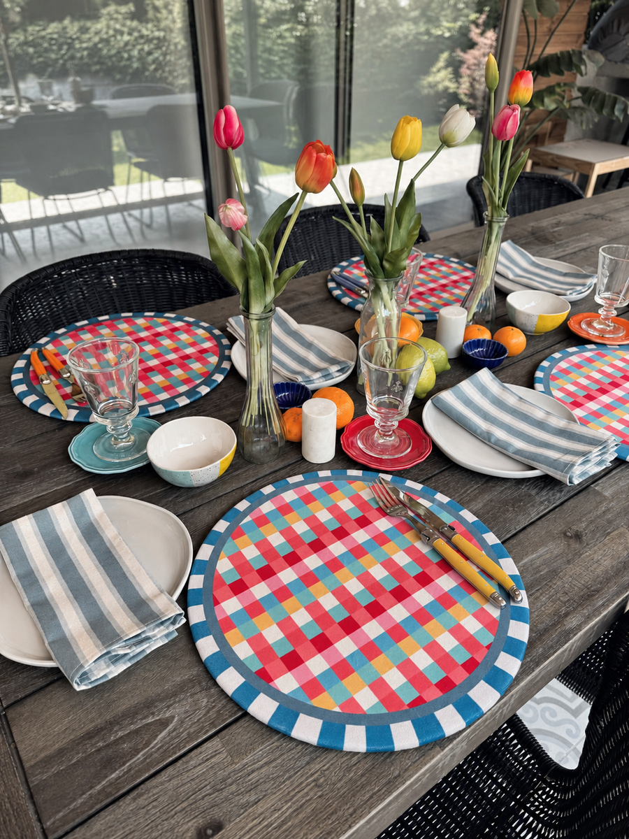 Set 4 servilletas Raya Bleu