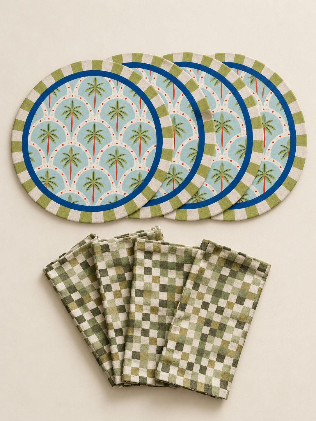 Set de Mesa Esencial Palma | 4 Personas