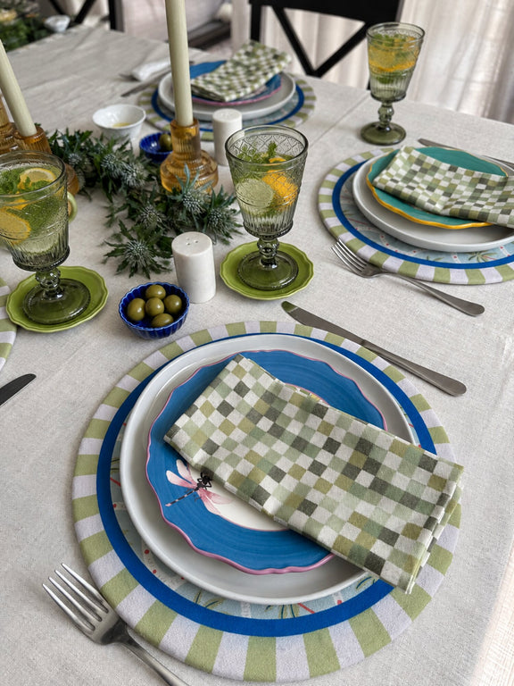 Individual Palma en mesa puesta