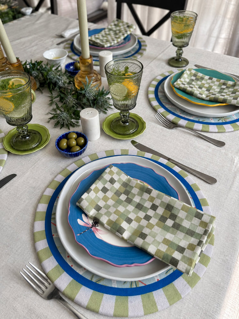 Individual Palma en mesa puesta