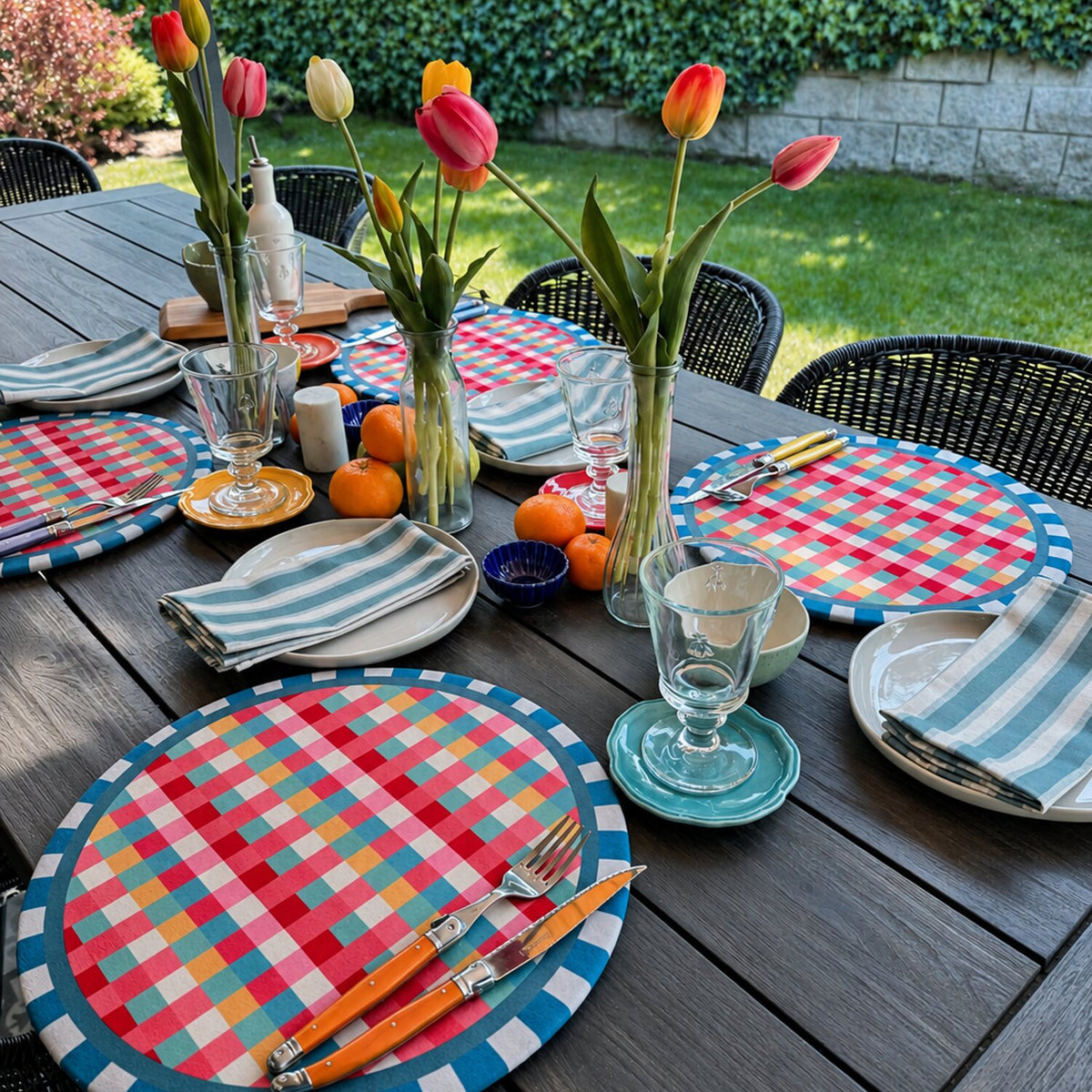 Individual Picnic Pop en mesa puesta