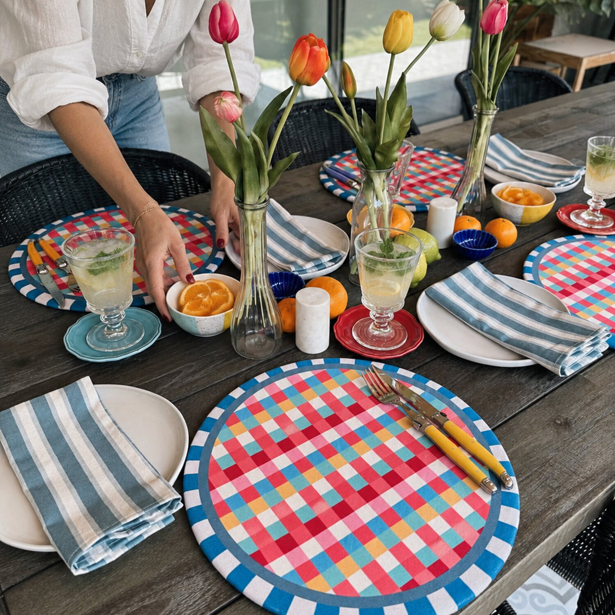 Individual Picnic Pop en mesa puesta