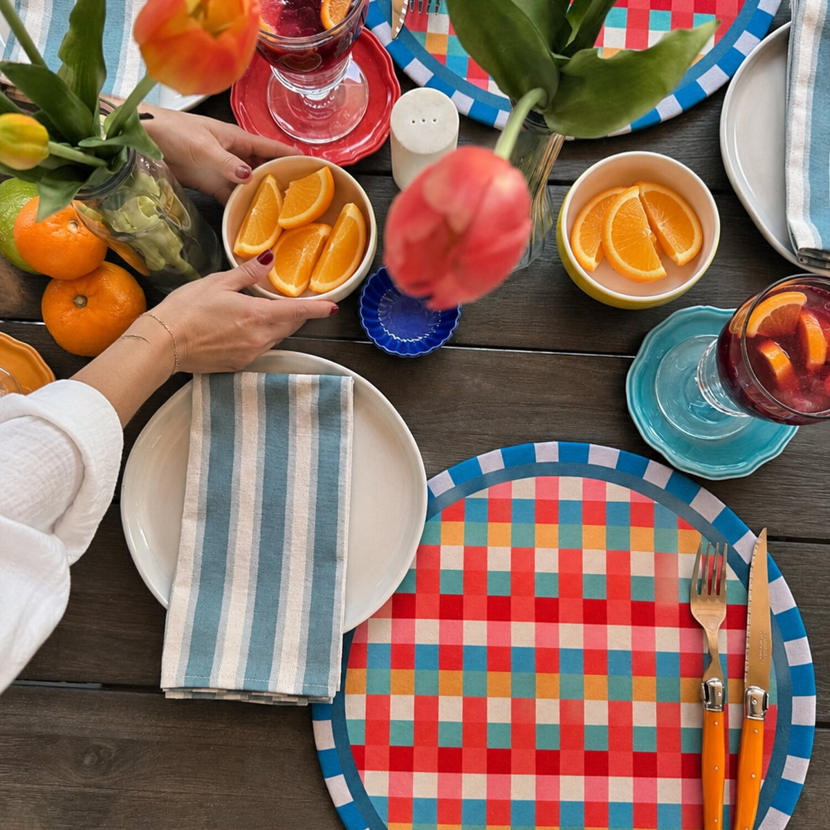 Individual Picnic Pop en mesa puesta